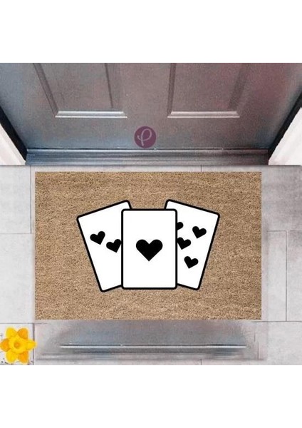 Kapı Önü Paspası Dekoratif Dijital Baskı Oyun Kartları P-2402