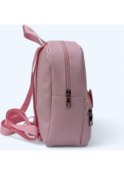 Kız Çocuk Sırt Çantası Pembe Renk Kedili Yıldızlı Sevimli Hayvan Desenli modelleri