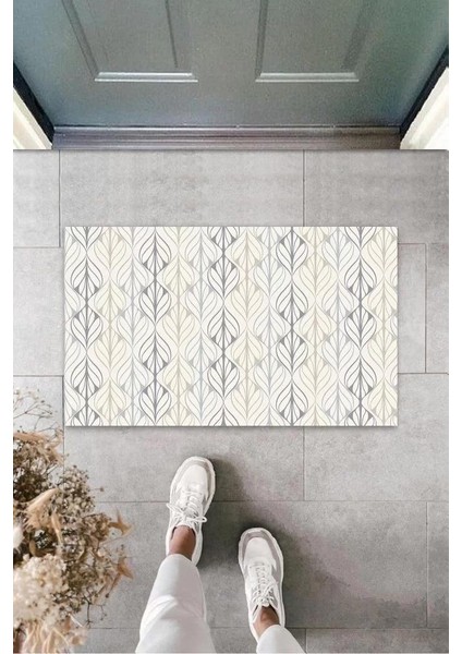 Pudra Kapı Önü Paspası Modern Desen K-3243