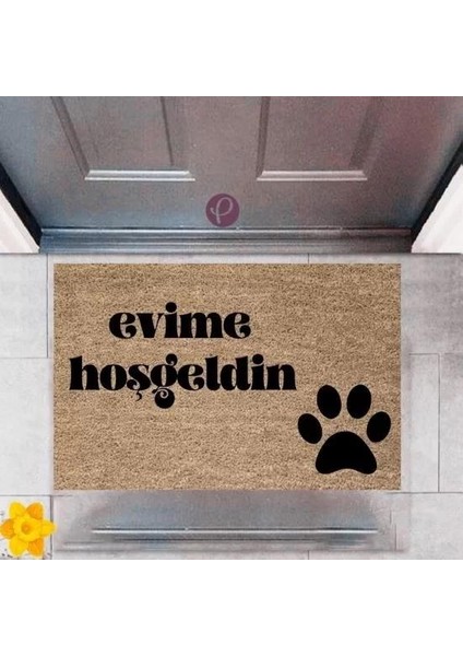 Kapı Önü Paspası Dekoratif Dijital Baskı Evime Hoşgeldin P-2426