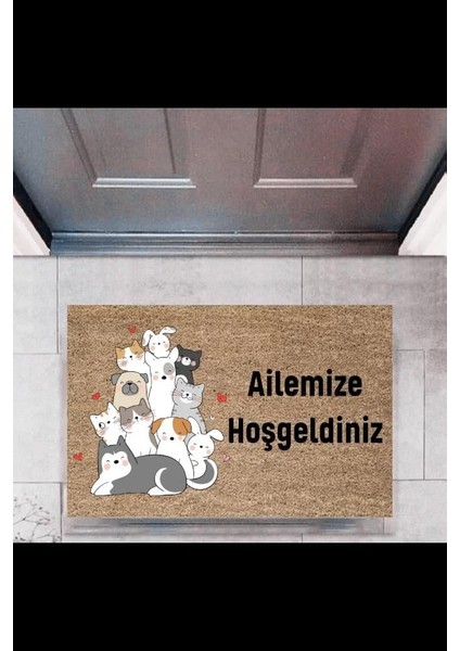 Kapı Önü Paspası Dekoratif Dijital Baskı Kişiye Özel P-2413