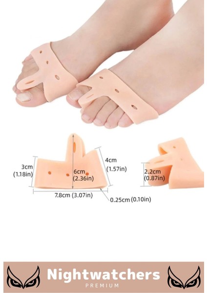 Kemik Büyümesi Karşıtı Şekil Bozukluğu Önleyici Ayak 5 Parmak Ayıran Silikon Bunyon Ayırıcı 3'lü Set fiyatları