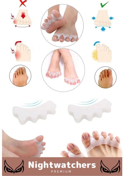 Özel Kemik Büyümesi Karşıtı Şekil Bozukluğu Önleyici Ayak 5 Parmak Ayıran Silikon Bunyon Ayırıcı fiyatları