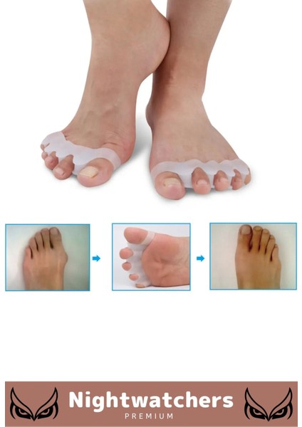 Özel Kemik Büyümesi Karşıtı Şekil Bozukluğu Önleyici Ayak 5 Parmak Ayıran Silikon Bunyon Ayırıcı indirimleri