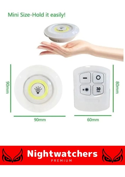 Deluxe Av Kamp Ev Okul Araba Otel Pilli Uzaktan Kumandalı Yapışkanlı Dayanıklı 3'lü LED Spot 1 Adet fiyatları