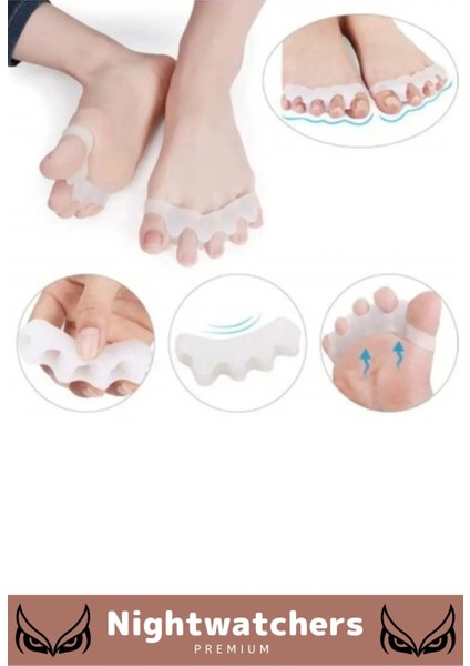 Kemik Büyümesi Karşıtı Şekil Bozukluğu Önleyici Ayak 5 Parmak Ayıran Silikon Bunyon Ayırıcı 2'li Set fırsatları