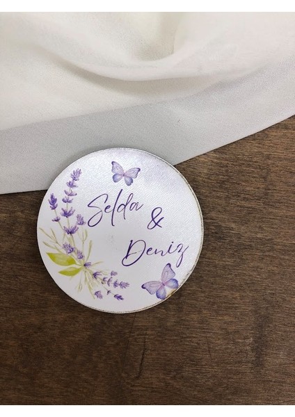 Ahşap Magnet 50 Adet Nikah Magneti Nişan Magneti Kına Magneti Söz Magneti Hediyelik