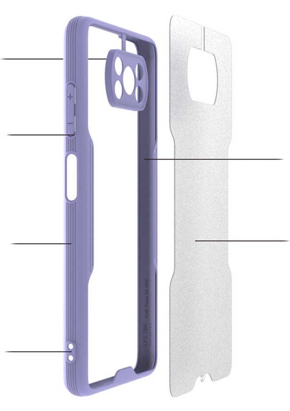 Xiaomi Poco X3 Kılıf Parfe Kapak-Sarı