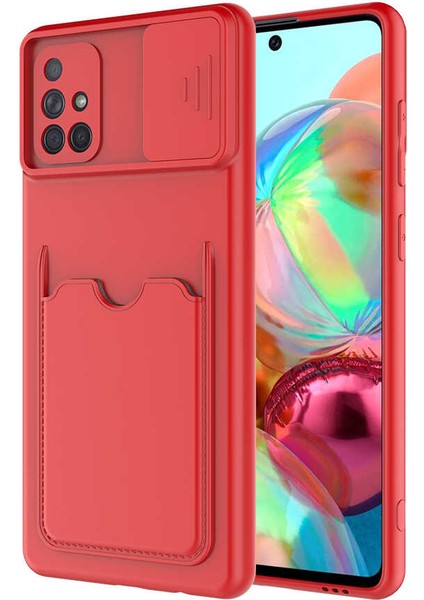Samsung Galaxy A51 Kılıf ​Kartix Kapak-Kırmızı