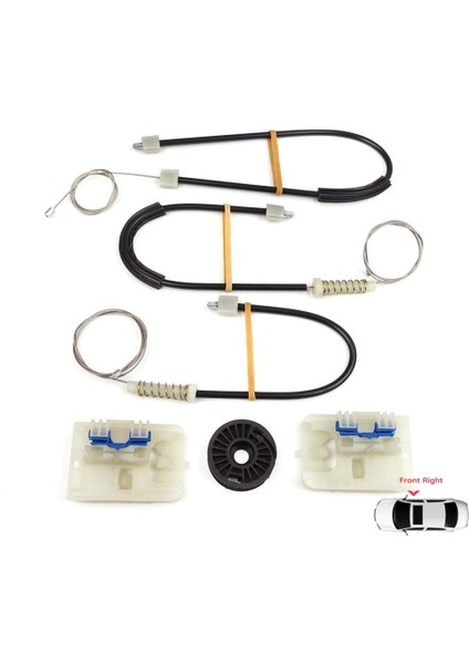 Passat B8 Cam Kriko Tamir Halat Teli Seti Ön Sağ Kapı 3g Cb (2014- 2023) B8L 3G0837462