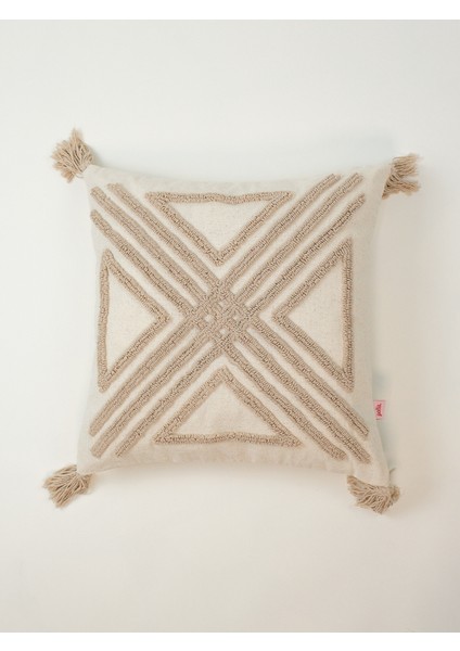 NOMAD - X Dokulu Punch Kırlent Kılıfı – Bej