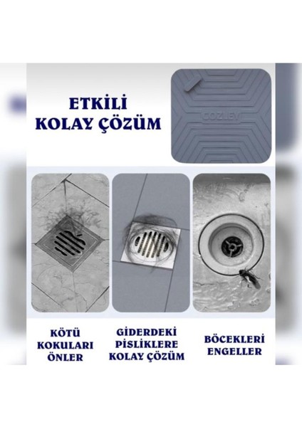 Kötü Koku Önleyici Silikon Mat Mutfak Lavabo Balkon Gider Tıpası Silikon Mat