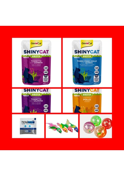 Asvet Gimcat Shınycat Pouch 4 Farklı Lezzet