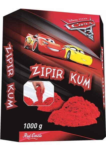 Red Castle Cars 3 Zıpır Kinetik Kum 1000 gr Eğitici Oyuncak Deniz Kumu