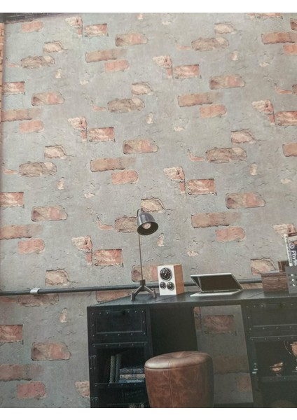 Stone 54-2 (53 cm x 10 Mt) Doğal Taş Desen Silinebilir 3D Duvar Kağıdı 5 M²