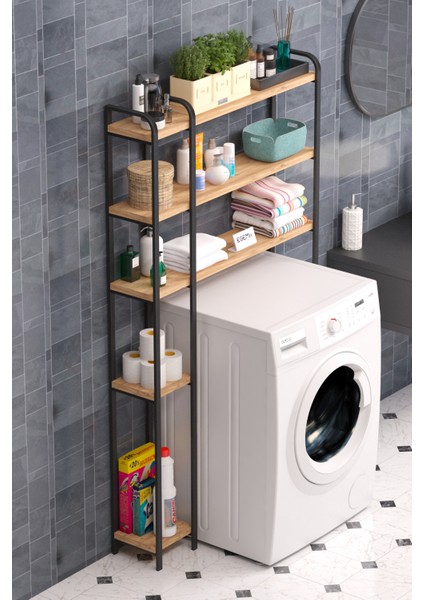 Çamaşır Makinesi Üstü Düzenleyici Bol Raflı Cok Amaçlı Banyo Rafı Çamaşır Makinası Dolabı modelleri