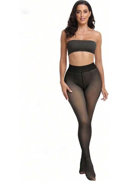 Miraxx Termal Peluş Siyah Külotlu Çorap PKC-581