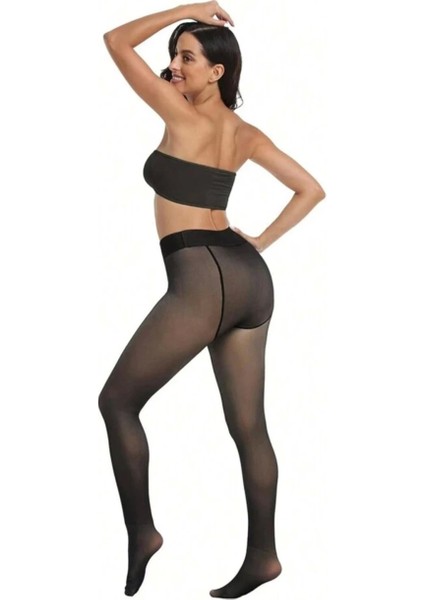 Miraxx Termal Peluş Siyah Külotlu Çorap PKC-581
