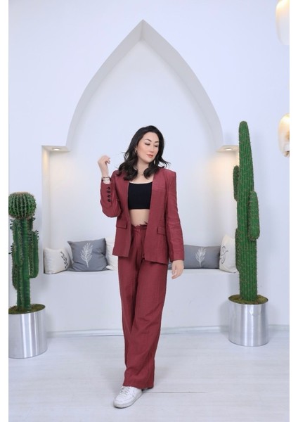 Omuz Vatka Detay Premium Mürdüm Takım