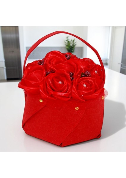 Düğün, Nişan, Söz, Nikah Için Kırmızı Çantalı Nedime Gülleri fiyatları