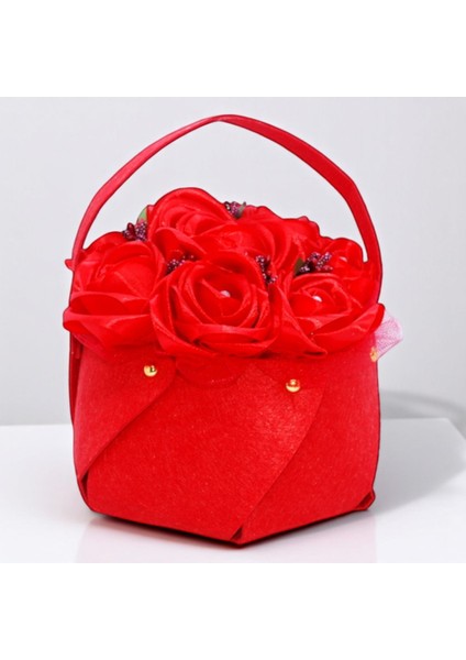 Düğün, Nişan, Söz, Nikah Için Kırmızı Çantalı Nedime Gülleri fırsatları