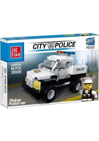20028 109 Parça Polis Arabalı Blok Set