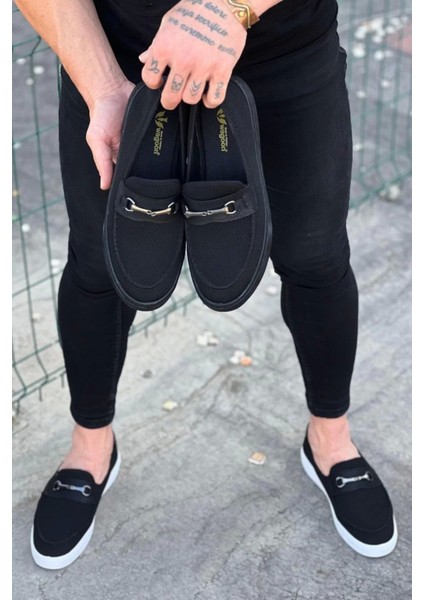 WG060 Beyaz Triko Babet Erkek Casual Ayakkabı