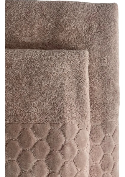 Banyo Duş Havlu Seti %100 Pamuk 90X150 cm ve 50X90 cm Vücut ve Baş Kafa Havlusu 2 Parça Desenli