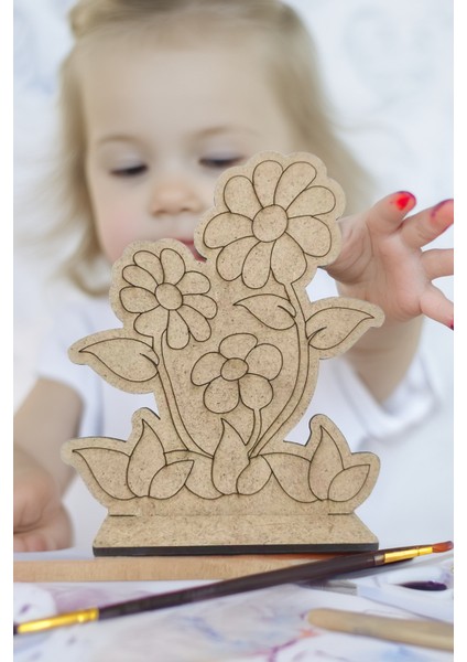 Papatya Çiçeği Boyama Aktivite Sanat Okul Öncesi Anaokulu Kreş Etkinlik 13X12 cm 10 Adet fırsatları