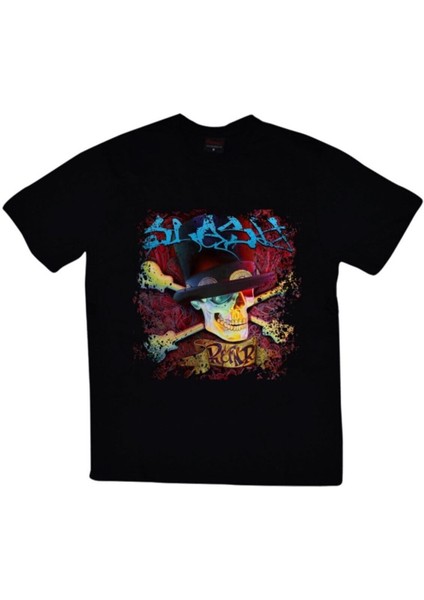 Guns N Roses Baskılı Unisex %100 Pamuk Siyah T-Shirt