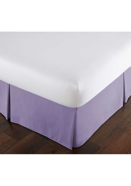 Lila Renk 4 Kenar ve Yan Orta Yırtmaçlı Baza Eteği