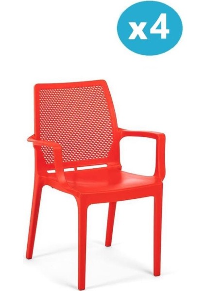 SY-2504 Plastik Icon Bahçe Koltuk Sandalye 4'lü Set
