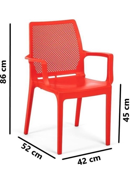 SY-2504 Plastik Icon Bahçe Koltuk Sandalye 4'lü Set