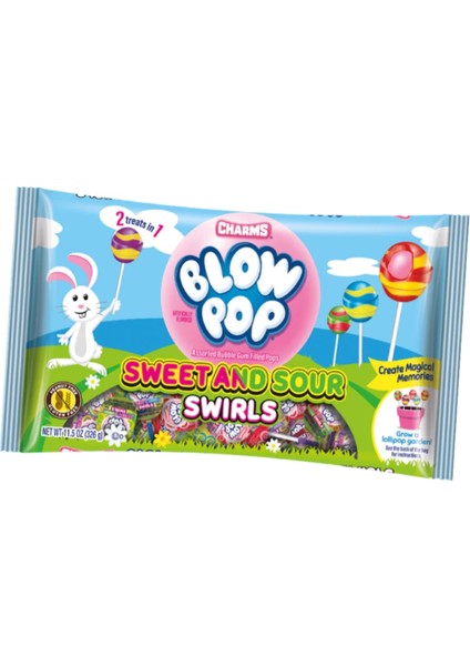 Easter Blow Pop Sweet And Sour Swırls Paskalya Lolipopları 326 gr