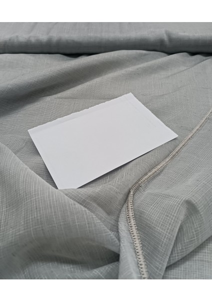 Modern Düz Keten Tül Perde - Açık Gri - Pilesiz Dikim - U74816 fiyatları