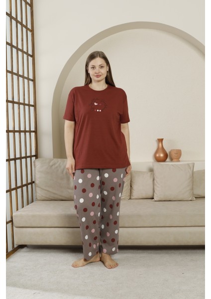 Battal Boy Pamuklu Kadın Pijama Takımı