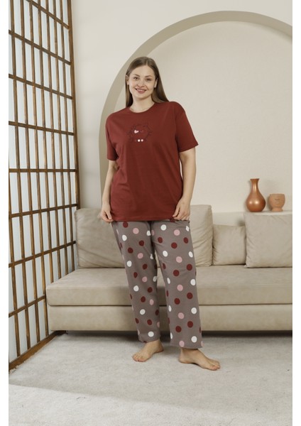 Battal Boy Pamuklu Kadın Pijama Takımı