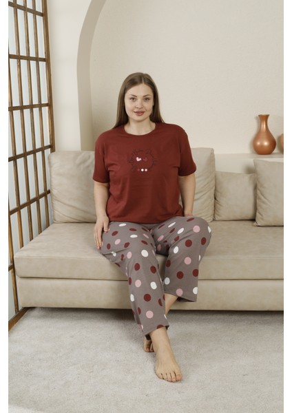 Battal Boy Pamuklu Kadın Pijama Takımı