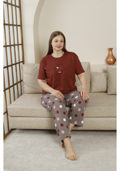 Battal Boy Pamuklu Kadın Pijama Takımı