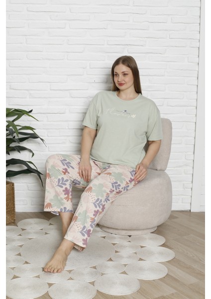 Battal Boy Pamuklu Kadın Pijama Takımı