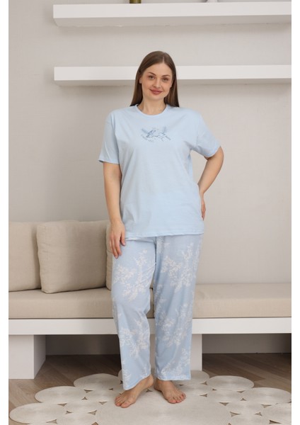 Battal Boy Pamuklu Kadın Pijama Takımı