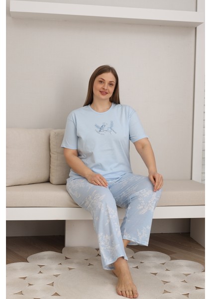 Battal Boy Pamuklu Kadın Pijama Takımı
