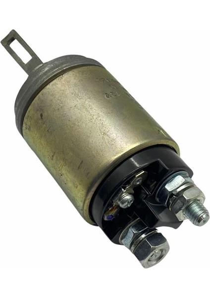 12V Marş Otomatiği Bosch Tipi Em (2 Delik) (Flanşlı-Uzun Piston) (Ince Gövde Tipi)