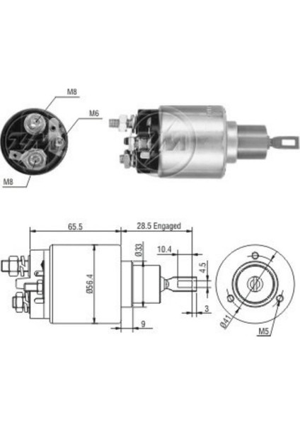 12V Marş Otomatiği Bosch Tipi Kmm M6 Sağ Bmw-Fıat Marea-Ford Escort/fıesta-Mercedes-Opel Astra modelleri