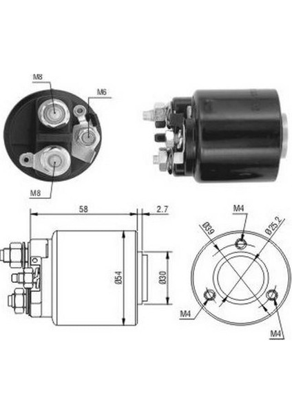 12V MARŞ OTOMATİĞİ VALEO TİPİ (3 DELİK) M6 SAĞ FIAT ALBEA/MAREA-MERCEDES SPRINTER/VITO-OPEL ASTRA