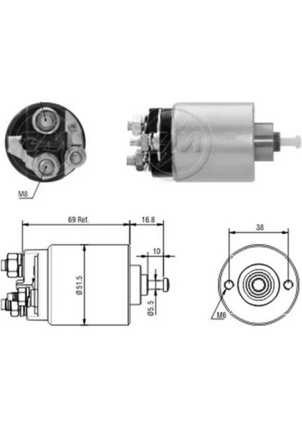 12V Marş Otomatiği Motorcraft M5 Ford (Kısa) modelleri