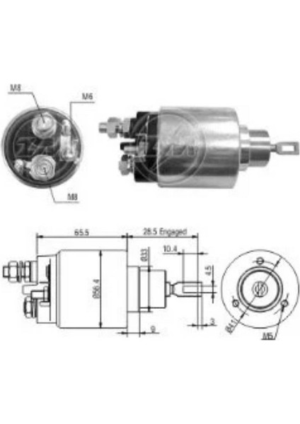 12V Marş Otomatiği Bosch Tipi Kmm M6 Sağ Bmw-Fıat Marea-Ford Escort/fıesta-Mercedes-Opel Astra modelleri