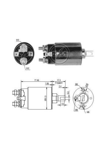 12V Marş Otomatiği Mıtsubıshı Tipi Em (Hyundaı H100 Küçük Tip)