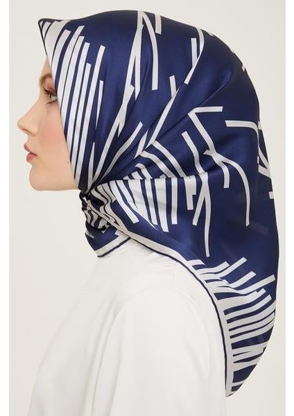 Ipek Eşarp 2024 Yaz - 9165-80 Lacivert Gri Twill fiyatları