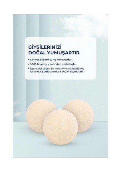 3'lü Yün Kurutma Topu Seti fırsatları